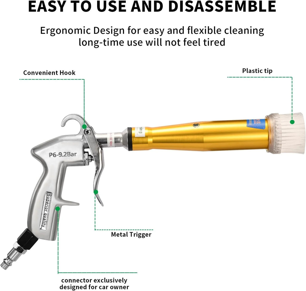 Pistolet souffleur à air pour nettoyage automobile – embout de précision Prendre Soin de son Auto