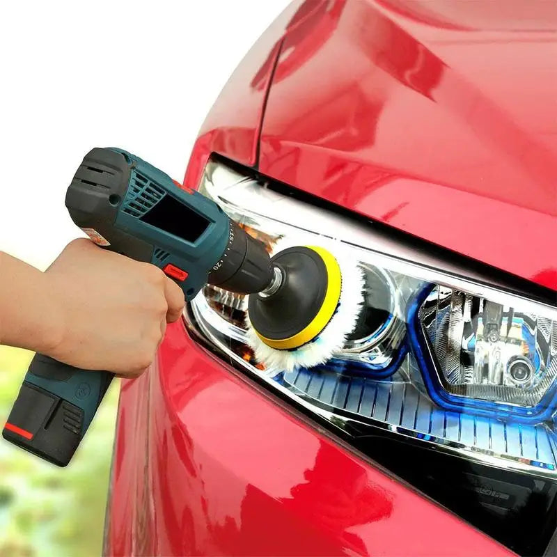 Kit de tampons en laine pour polissage automobile
