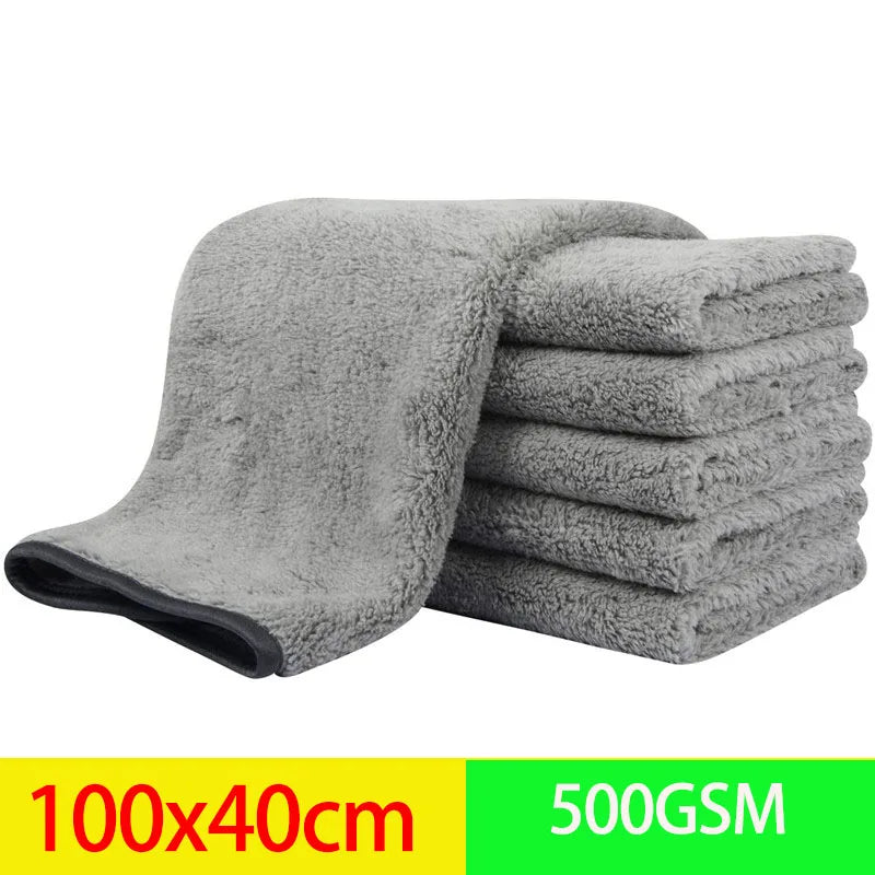 Serviette microfibre épaisse pour lavage séchage et detailing