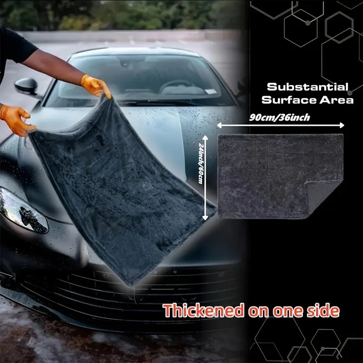 Grande serviette microfibre de séchage voiture – ultra absorbante Prendre Soin de son Auto