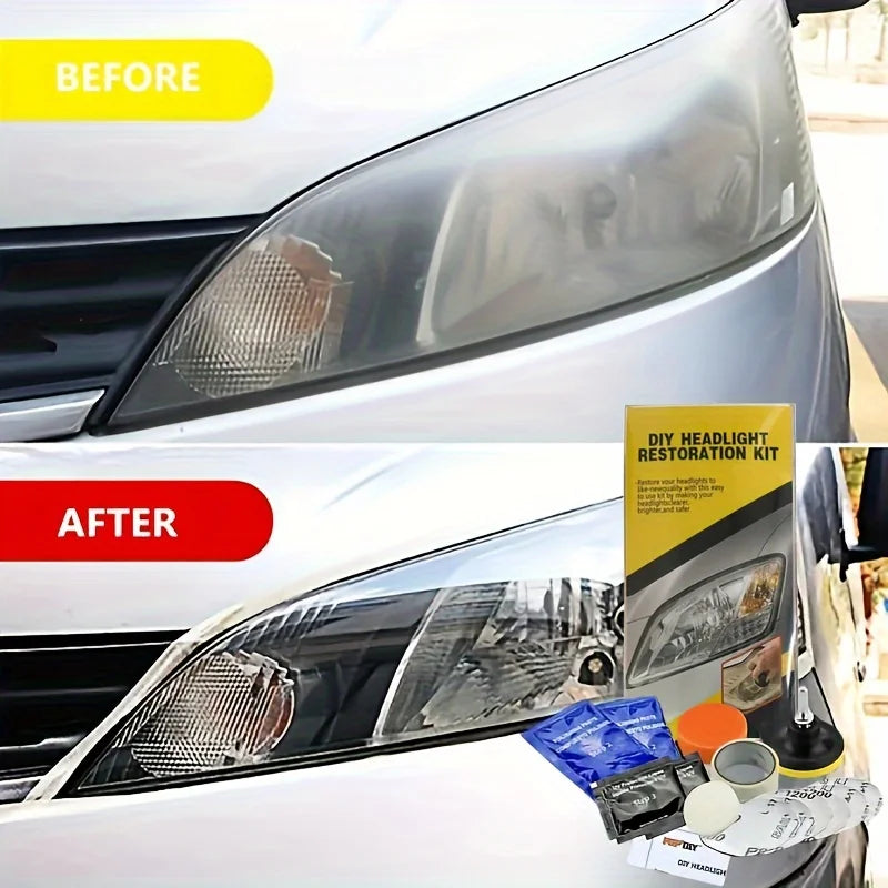 Kit rénovation des phares voiture – 15 pièces Prendre Soin de son Auto