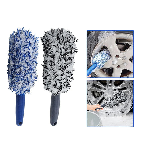 Brosse de lavage microfibre pour jantes et detailing