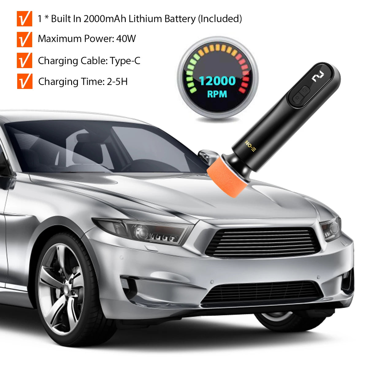 Polisseuse sans fil 40 W – rénovation et lustrage Prendre Soin de son Auto