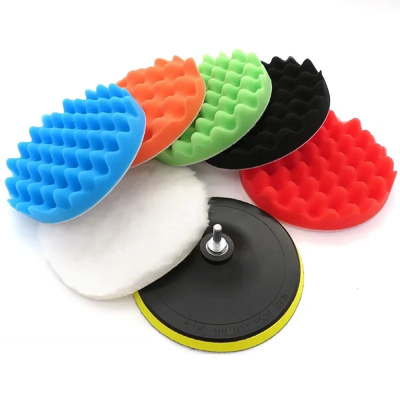 Kit tampons mousse & laine – polissage automobile 3, 5 ou 7 pouces Prendre Soin de son Auto